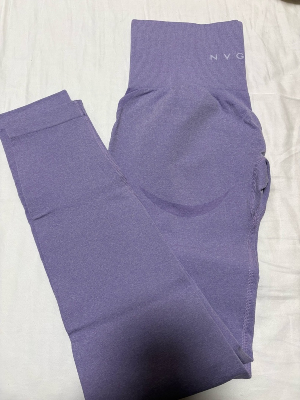 NVGTN Purple High-Waist Seamless Leggings